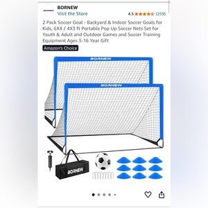 Blue Soccer Goal Set with Accessories